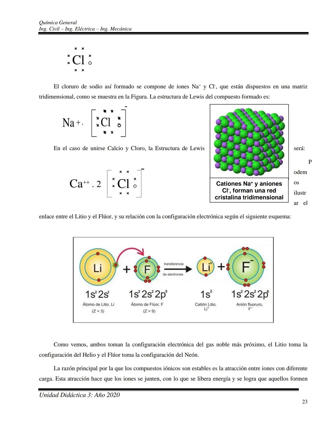 Química General
Ing. Civil - Ing. Eléctrica - Ing. Mecánica
UNIDAD DIDACTICA 3: ESTRUCTURA DE LA MATERIA
Contenidos conceptuales: Materia y 