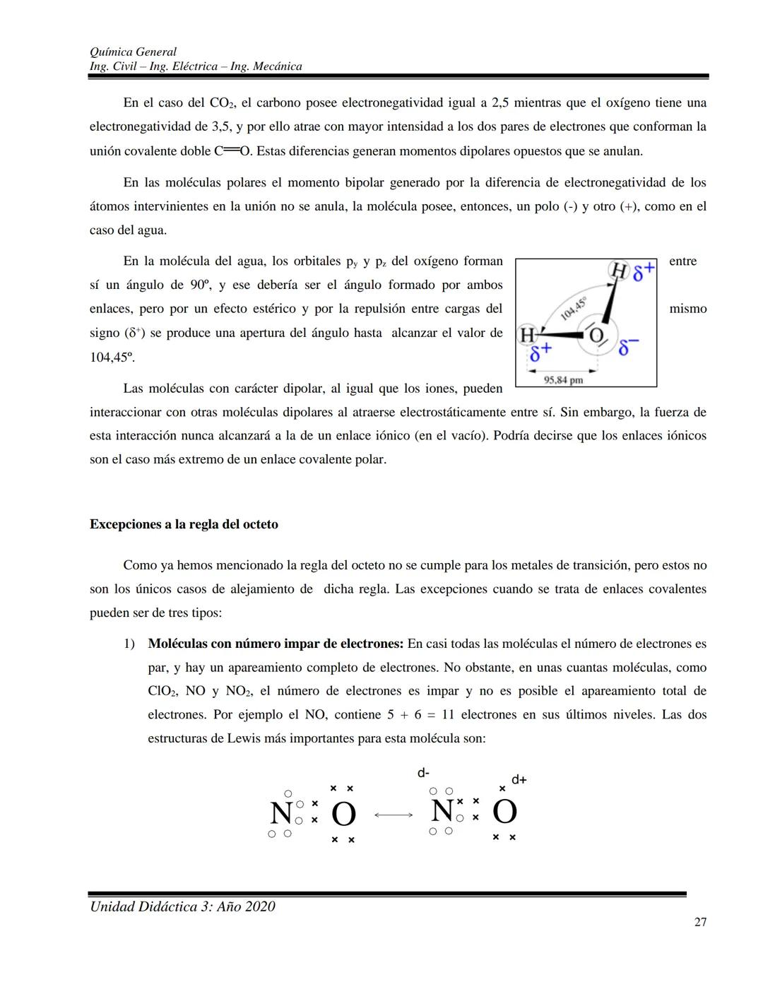 Química General
Ing. Civil - Ing. Eléctrica - Ing. Mecánica
UNIDAD DIDACTICA 3: ESTRUCTURA DE LA MATERIA
Contenidos conceptuales: Materia y 