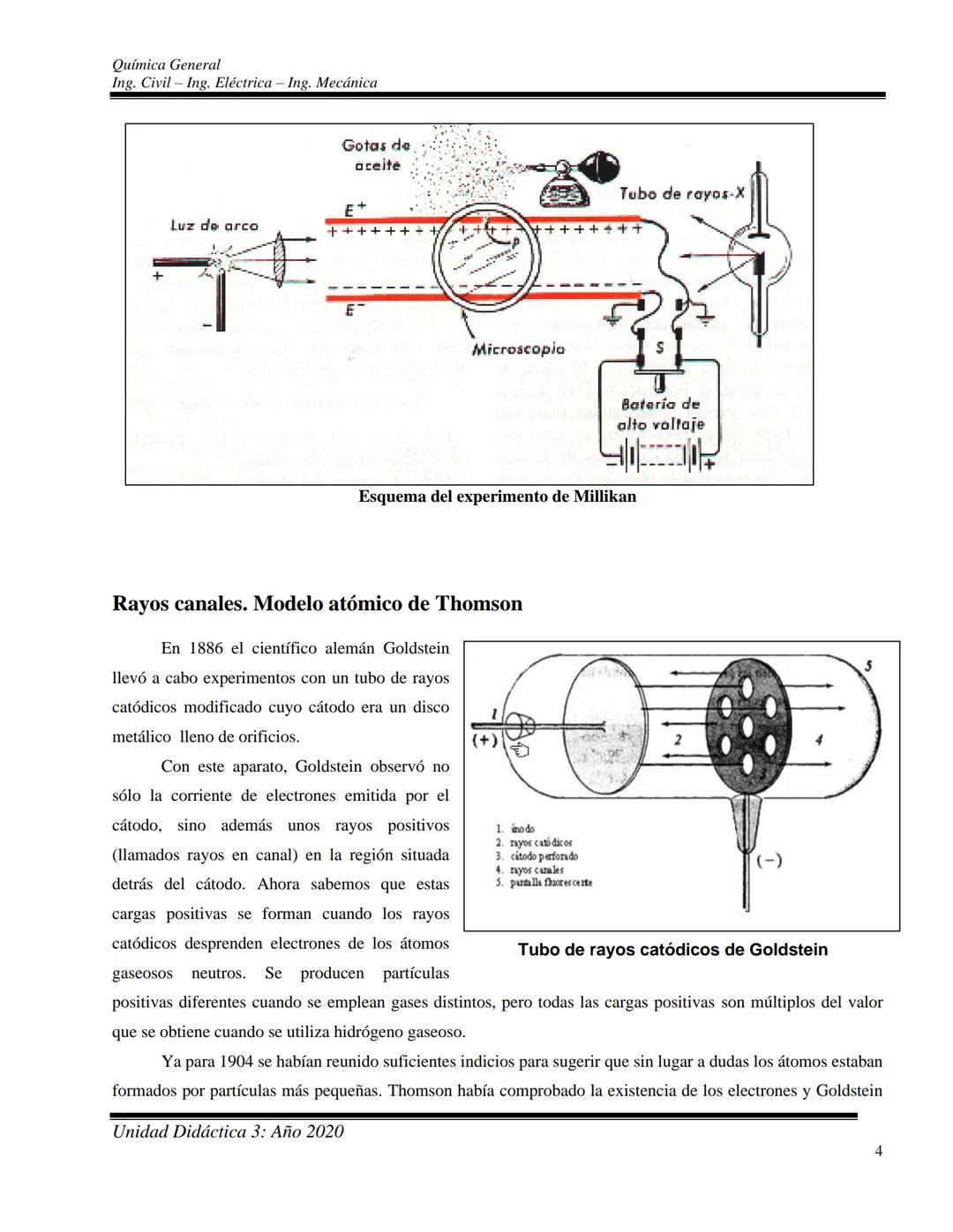 Química General
Ing. Civil - Ing. Eléctrica - Ing. Mecánica
UNIDAD DIDACTICA 3: ESTRUCTURA DE LA MATERIA
Contenidos conceptuales: Materia y 