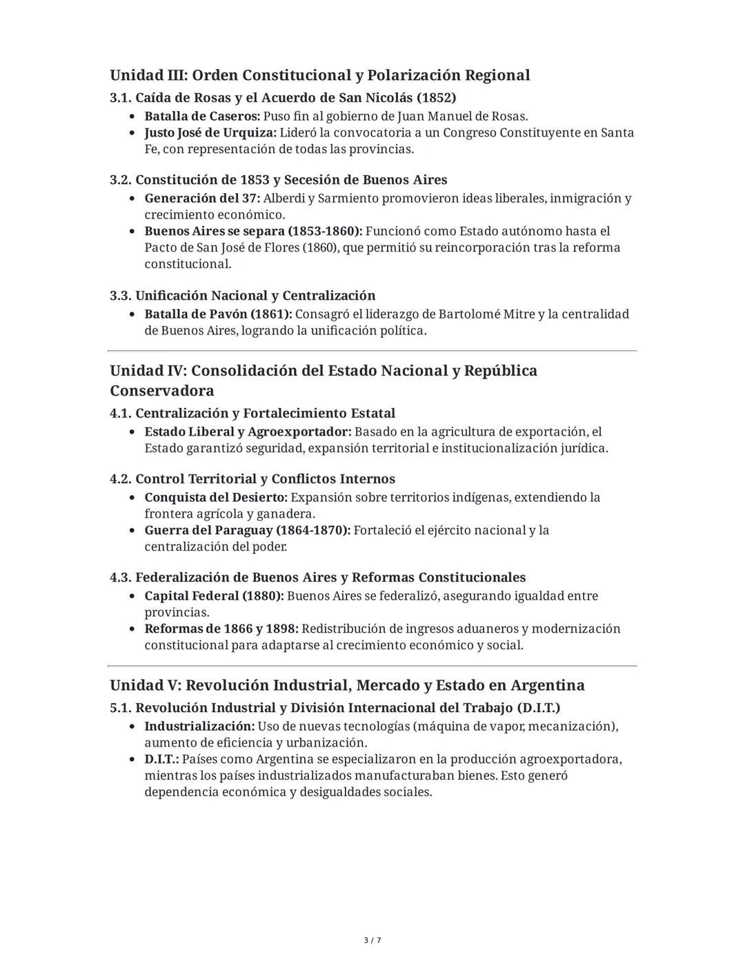 Historia Argentina: Resumen Temático
Unidad 1: El Movimiento Independentista y la Crisis del Orden
Colonial
1.1. El Movimiento Independentis