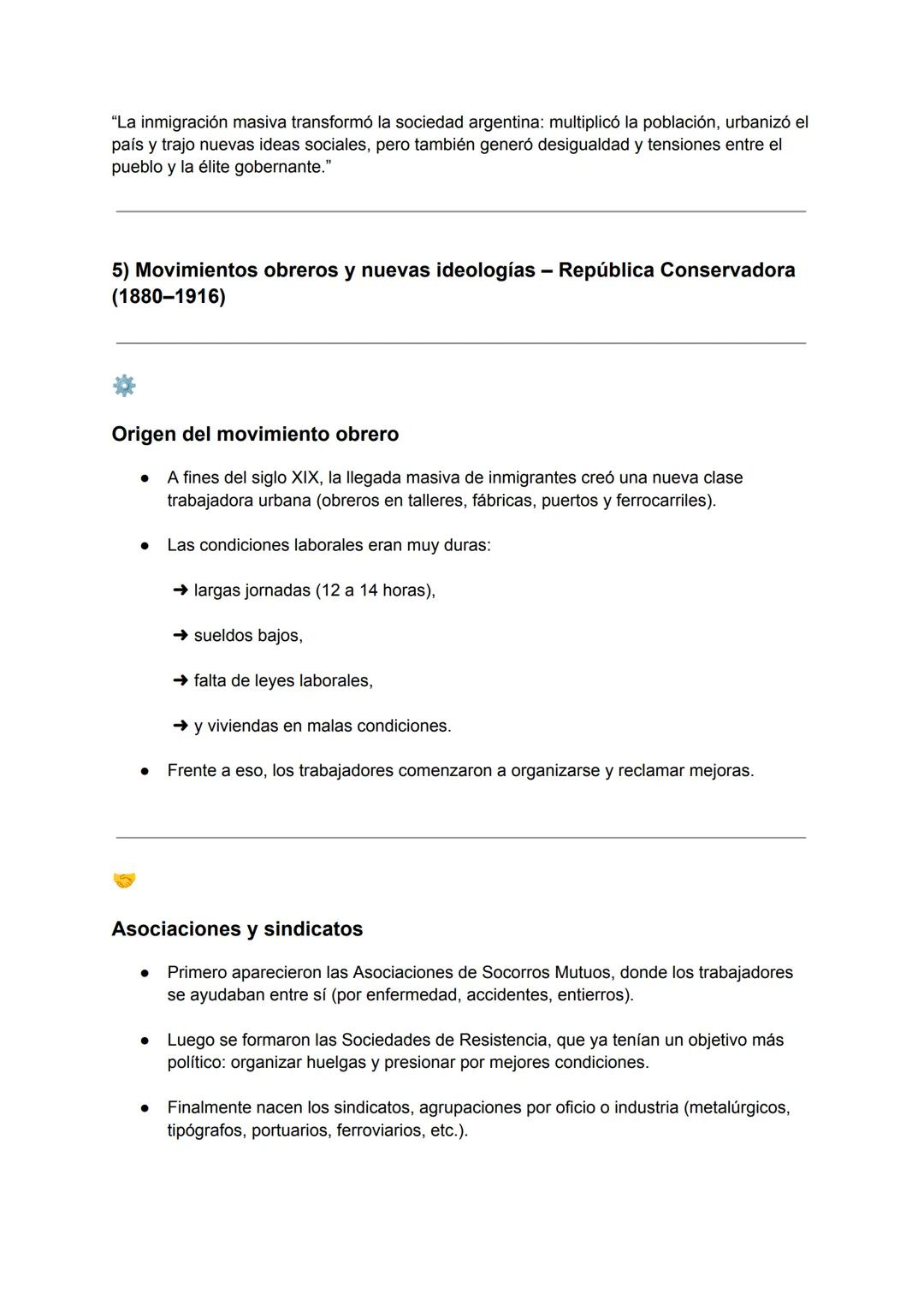 # Republica conservadora (1880-1916)

1) Contexto general - República Conservadora (1880-1916)

*   Inicio y eje político

    *   Arranca e