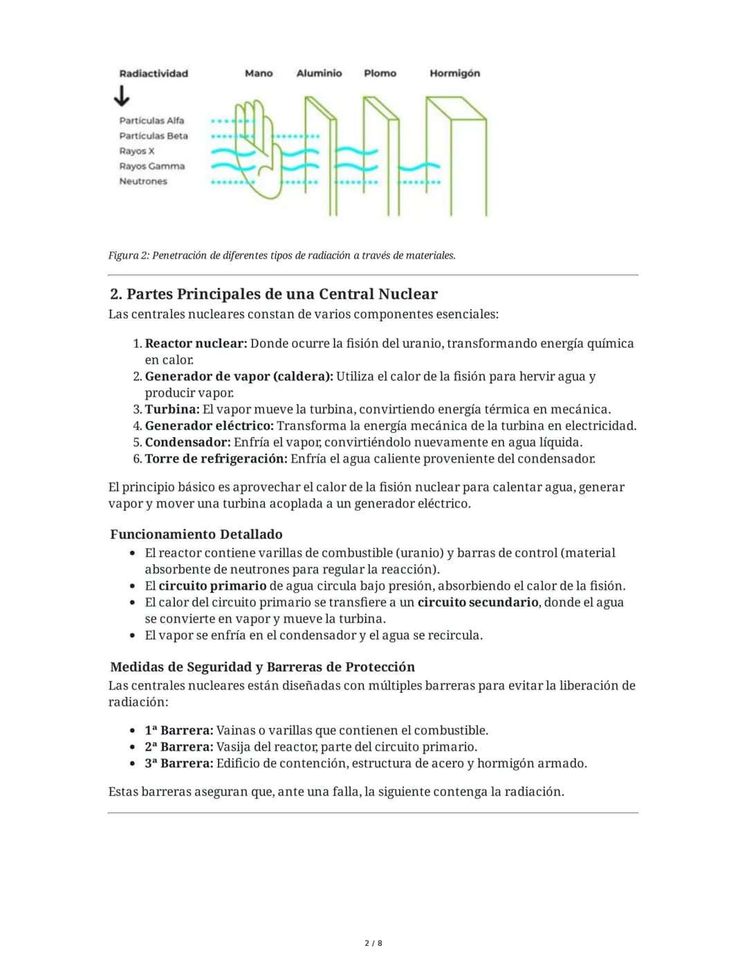 # Centrales Nucleares y Energía Eólica

## 1. Central Nuclear: Conceptos Fundamentales

Una central nuclear (también llamada atómica o nucle