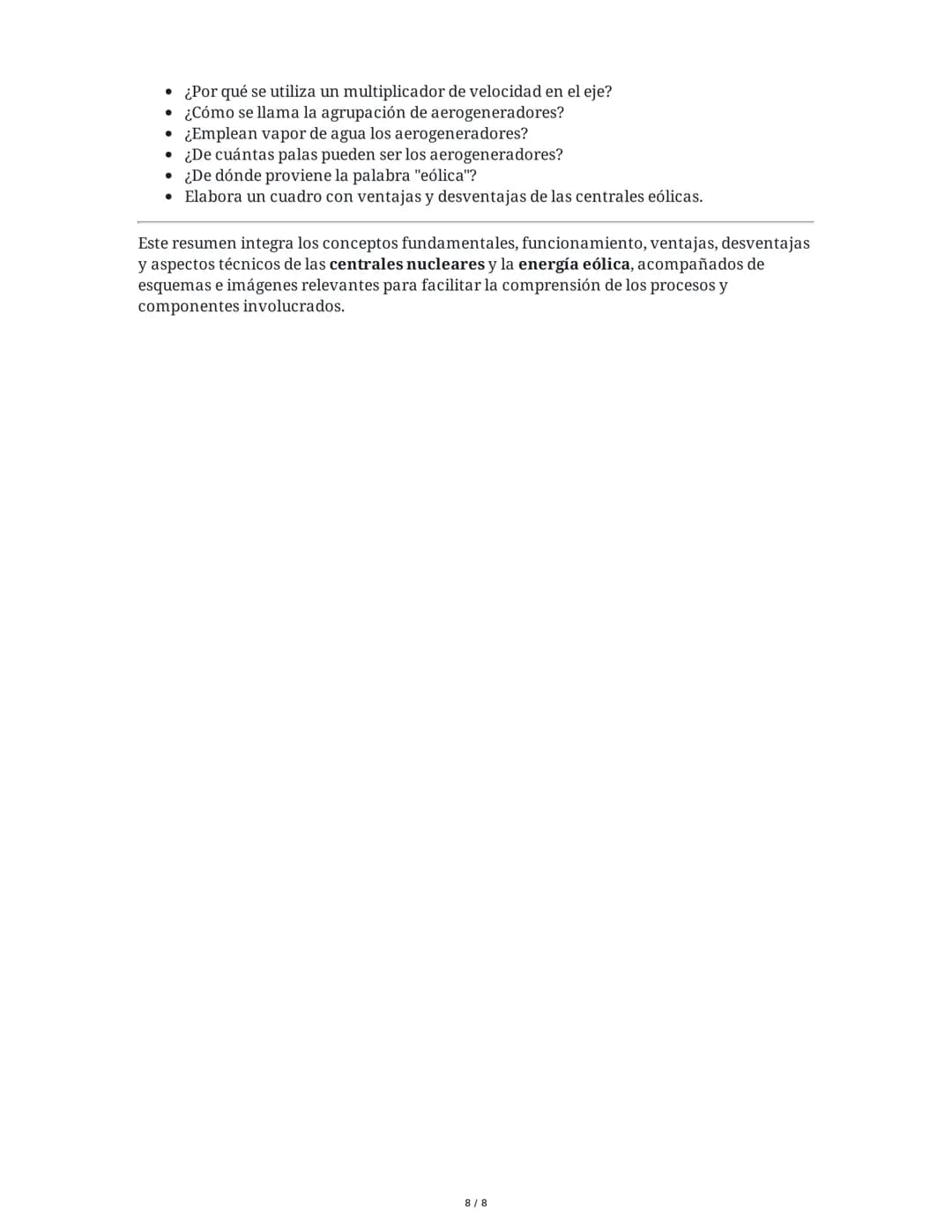 # Centrales Nucleares y Energía Eólica

## 1. Central Nuclear: Conceptos Fundamentales

Una central nuclear (también llamada atómica o nucle