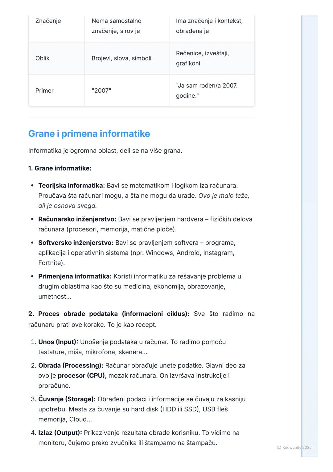 # Šta je informatika i zašto je
važna?

Šta je uopšte informatika?

Informatika nije samo korišćenje kompjutera ili igranje igrica. To je na