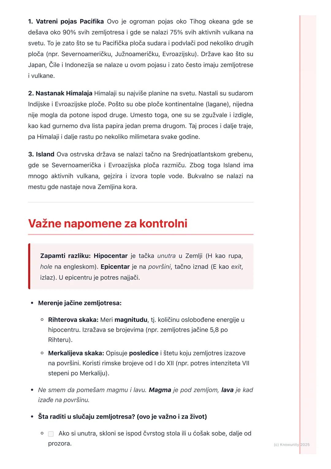 # Unutrašnje sile Zemlje

## Uvod u unutrašnje sile Zemlje

Površina Zemlje nije mirna, stalno se menja. Te promene nisu slučajne, već ih
iz