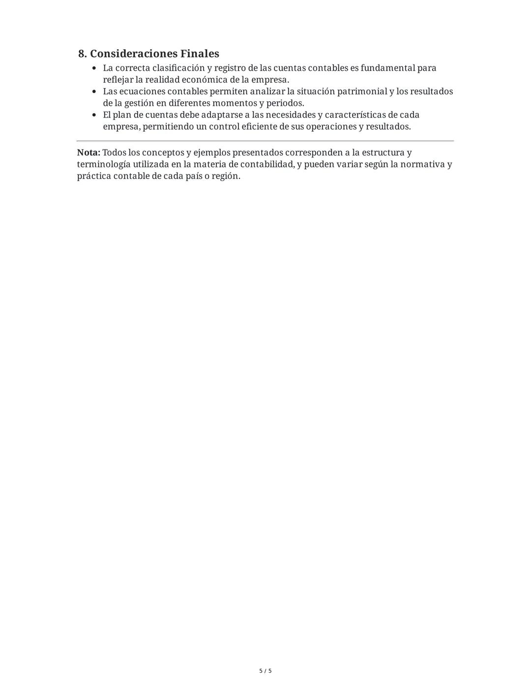 Contabilidad: Cuentas Contables y Ecuaciones Fundamentales
1. Concepto de Cuentas Contables
Las cuentas contables constituyen el lenguaje té