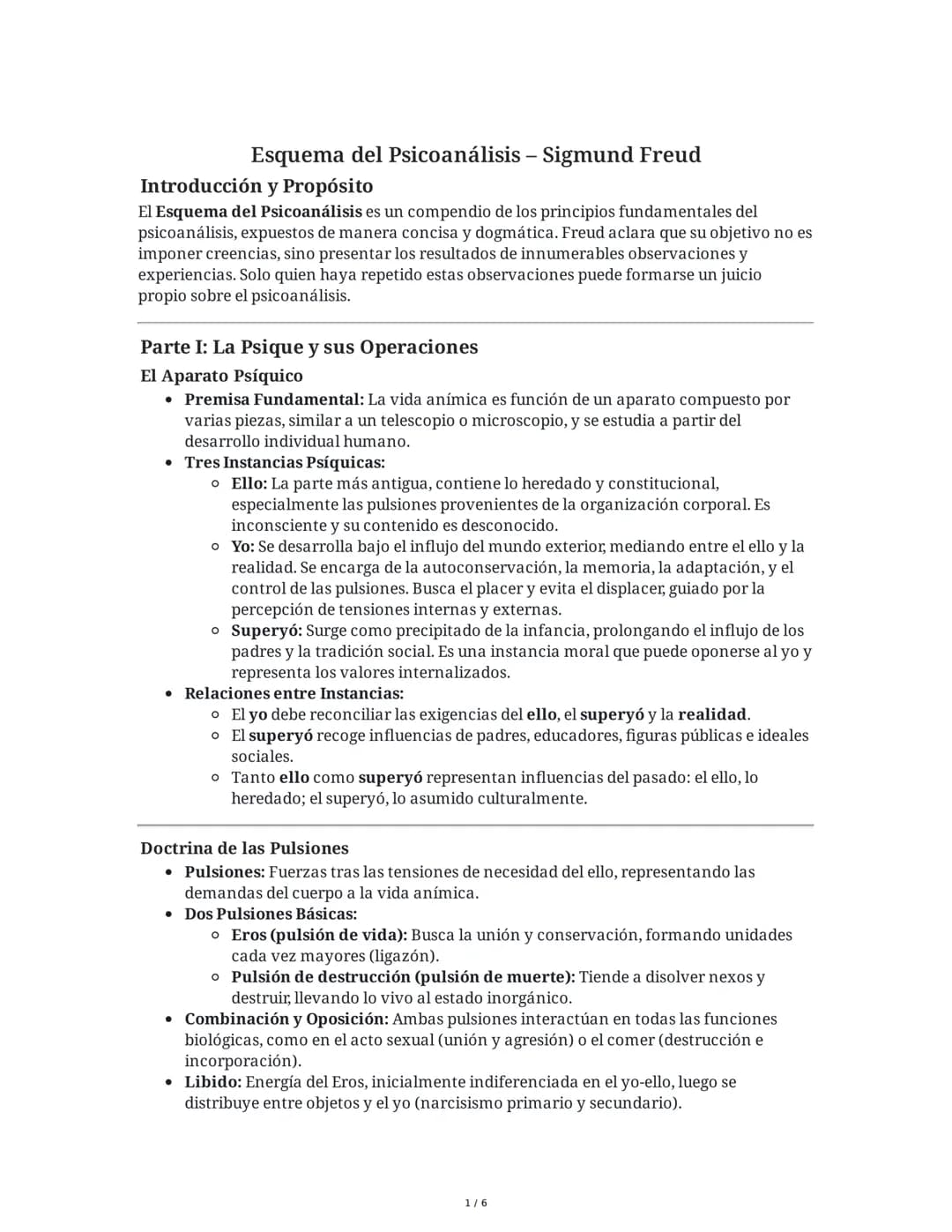 Esquema del Psicoanálisis - Sigmund Freud
Introducción y Propósito
El Esquema del Psicoanálisis es un compendio de los principios fundamenta