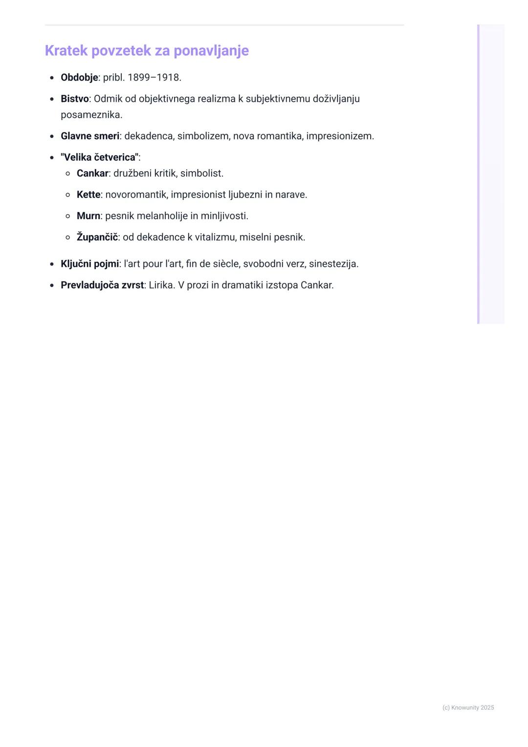 # Moderna

Uvod v slovensko moderno

Moderna je literarno obdobje, ki se v Evropi in pri nas pojavi na prehodu iz 19. v
20. stoletje, nekako