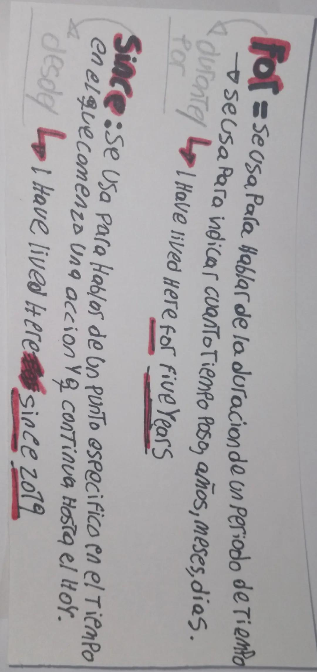 For = se usa Para Hablar de la duracion de un periodo de Tiempo
seusa para indicar cuanto tiempo Poso, años, meses, dias.
A durante I Have l