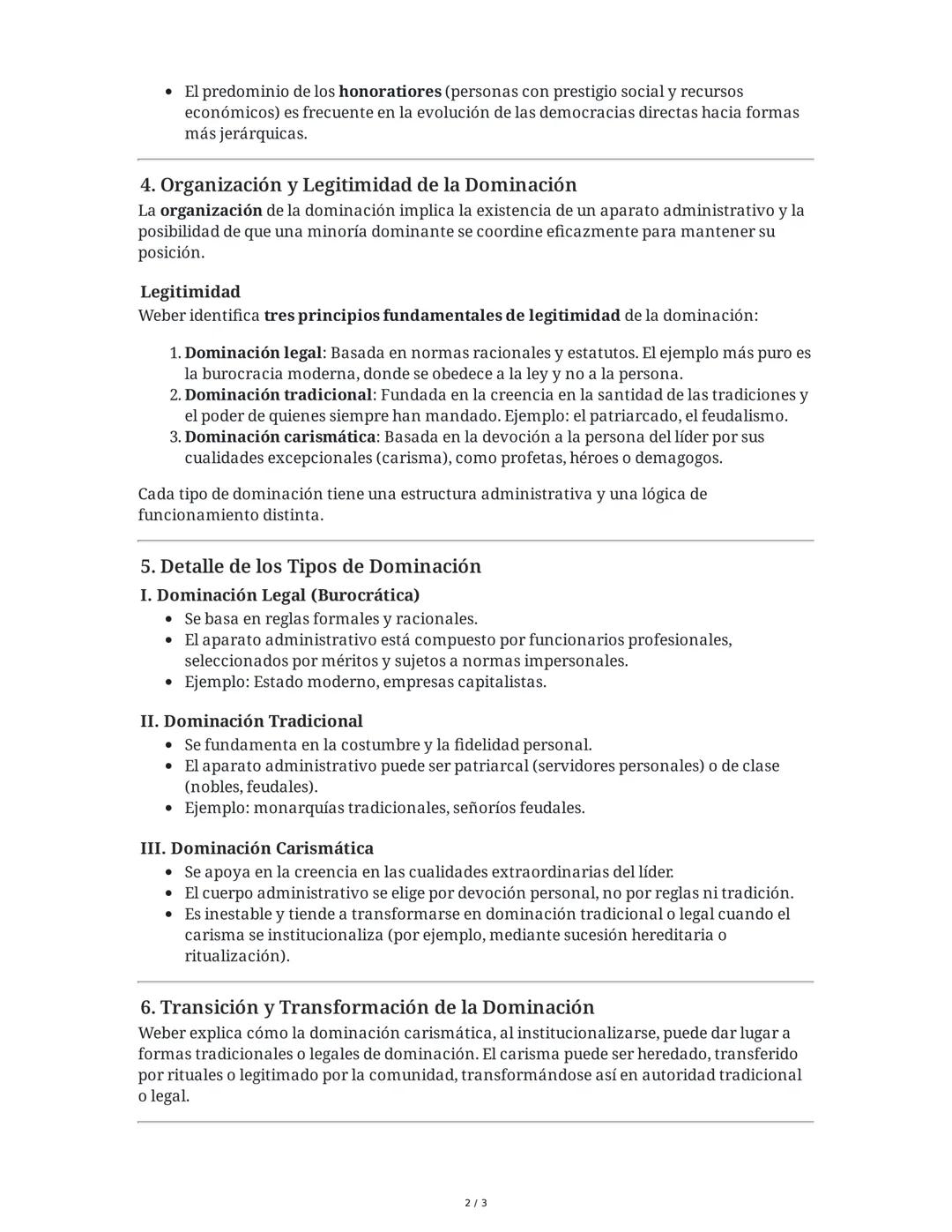Max Weber - Economía y Sociedad: Sociología de la Dominación
(Resumen)
Este resumen abarca el contenido de las páginas seleccionadas del lib