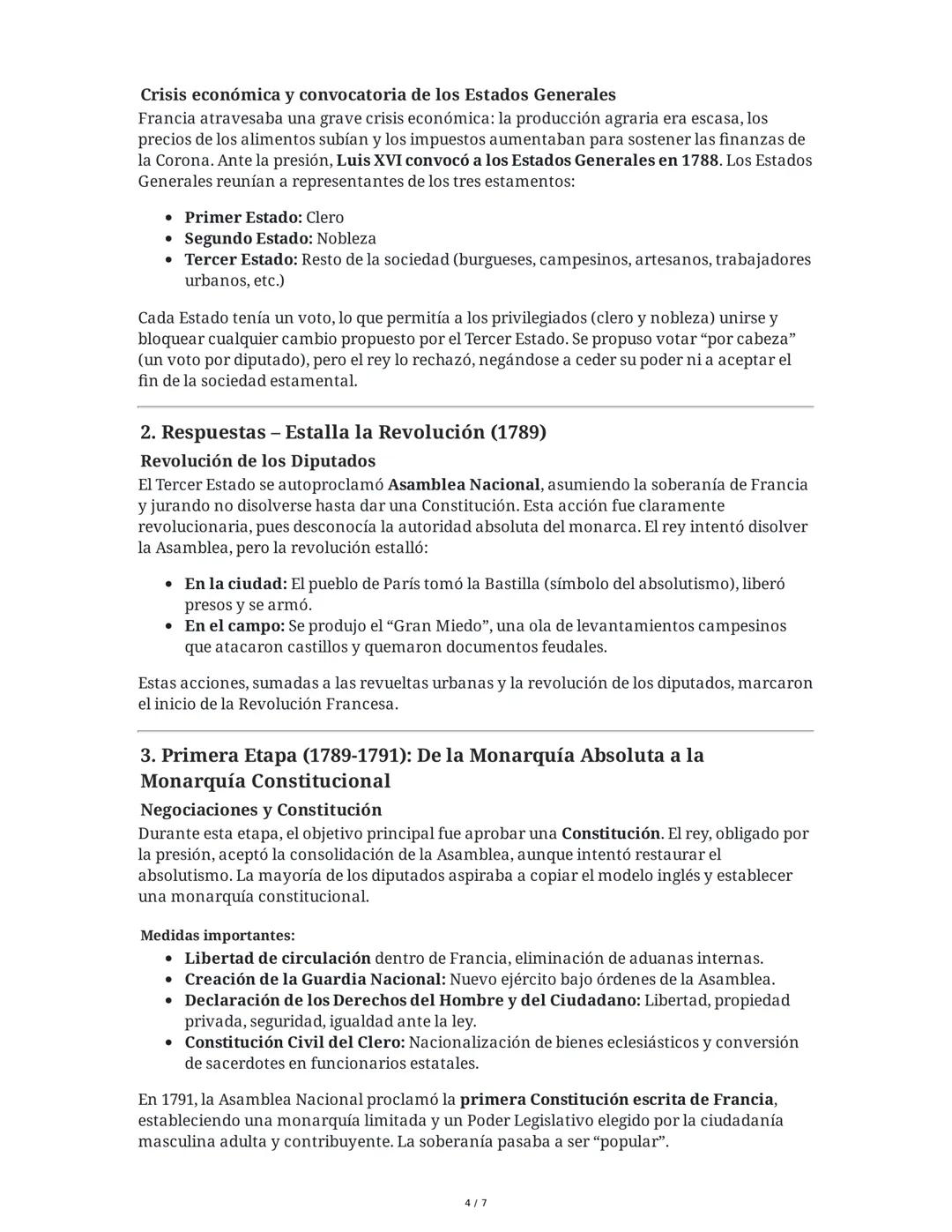 La Revolución Francesa
ANTECEDENTES - FRANCIA EN EL SIGLO XVIII
Hasta 1789, Francia era un reino gobernado por una monarquía absoluta, bajo 