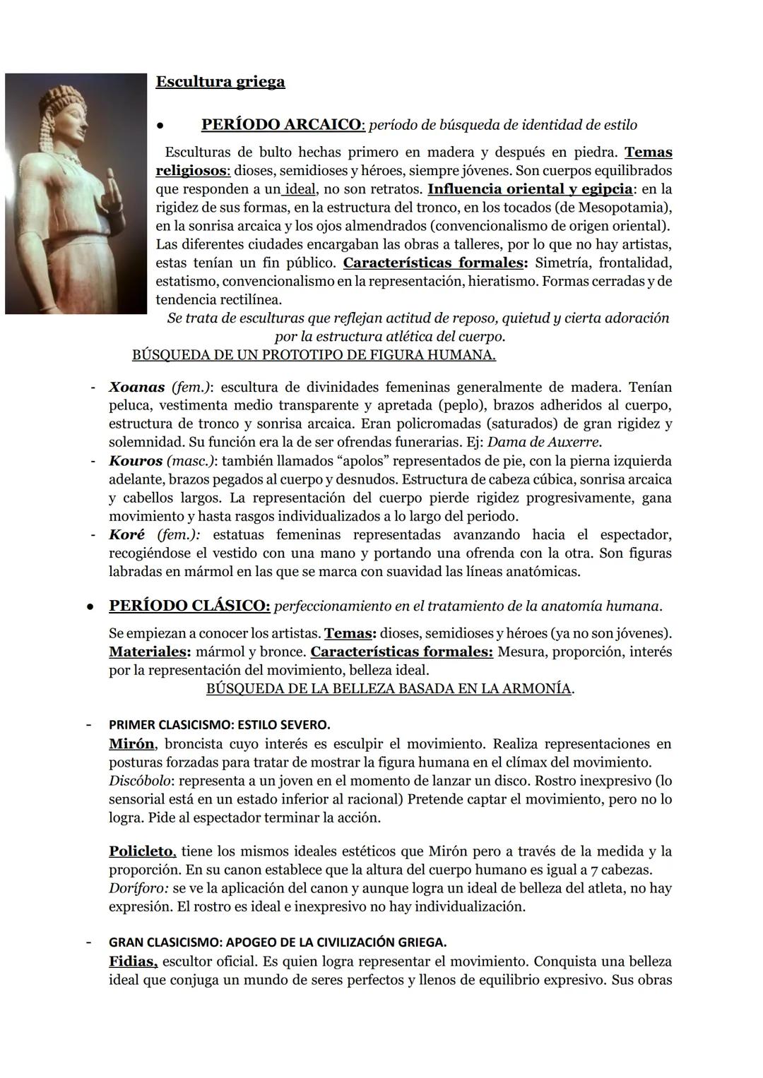 Unidad II | La búsqueda de la belleza terrena: Grecia

Ubicación
temporal
Período arcaico
S VIII al V AC.
Civilización Cícládica,
Minoica, y