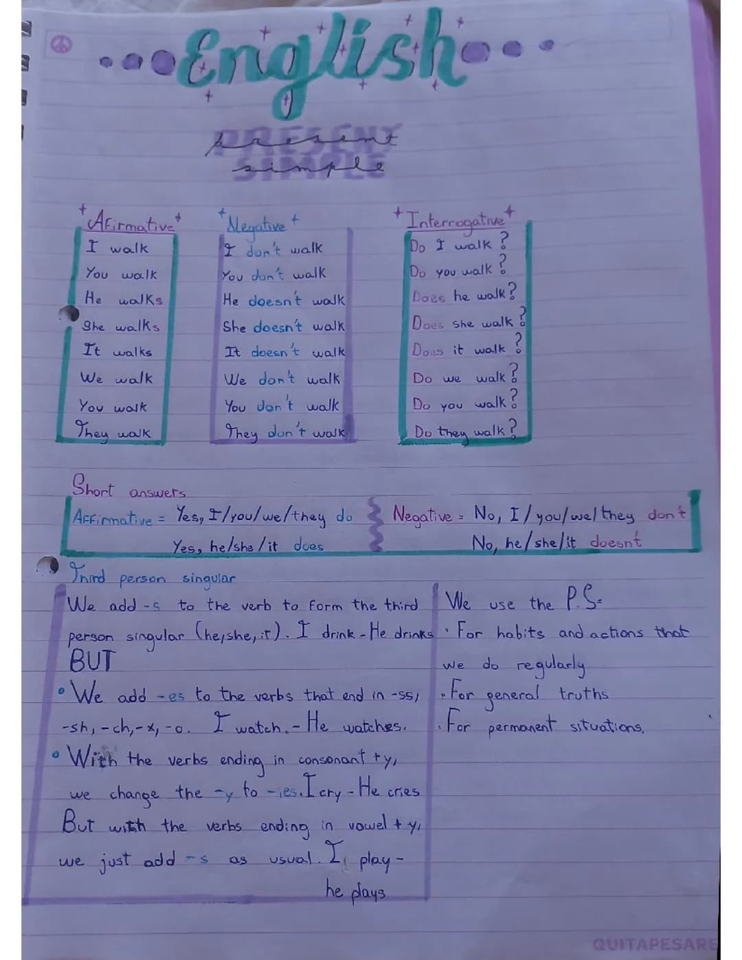 English - "Present Simple"