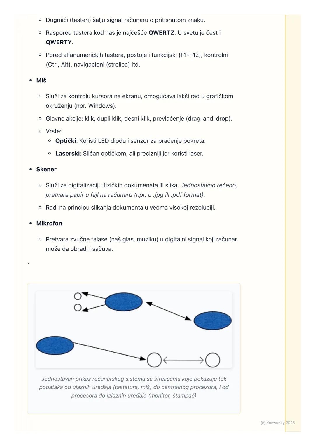 # Ulazno-izlazni uređaji

Uvod u ulazno-izlazne uređaje

Računar ne bi bio koristan bez načina da mi komuniciramo sa njim. Ulazno-
izlazni (