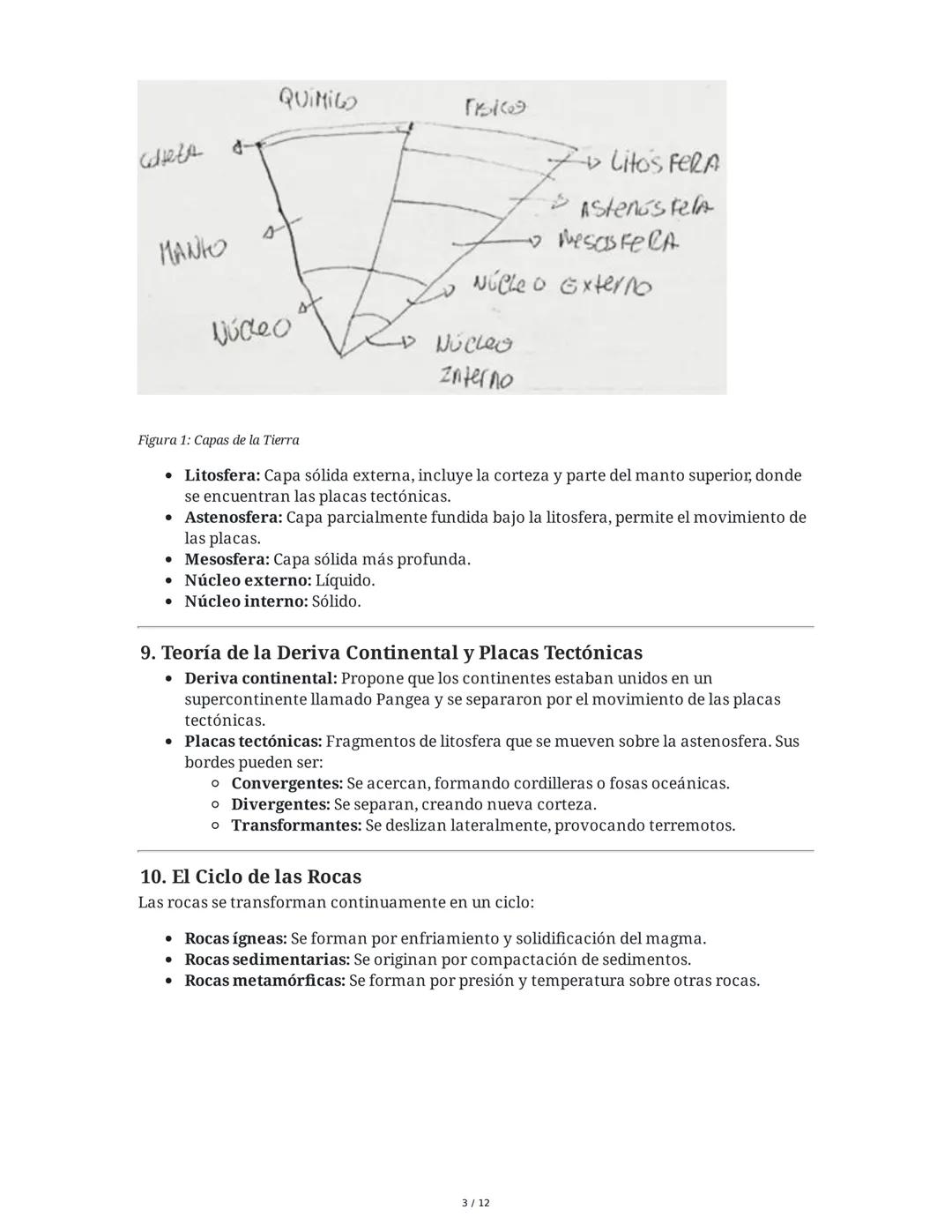 Resumen de Ciencias Naturales
1. El Sistema Solar y sus Movimientos
El Sistema Solar está compuesto por el Sol, planetas, satélites, cometas
