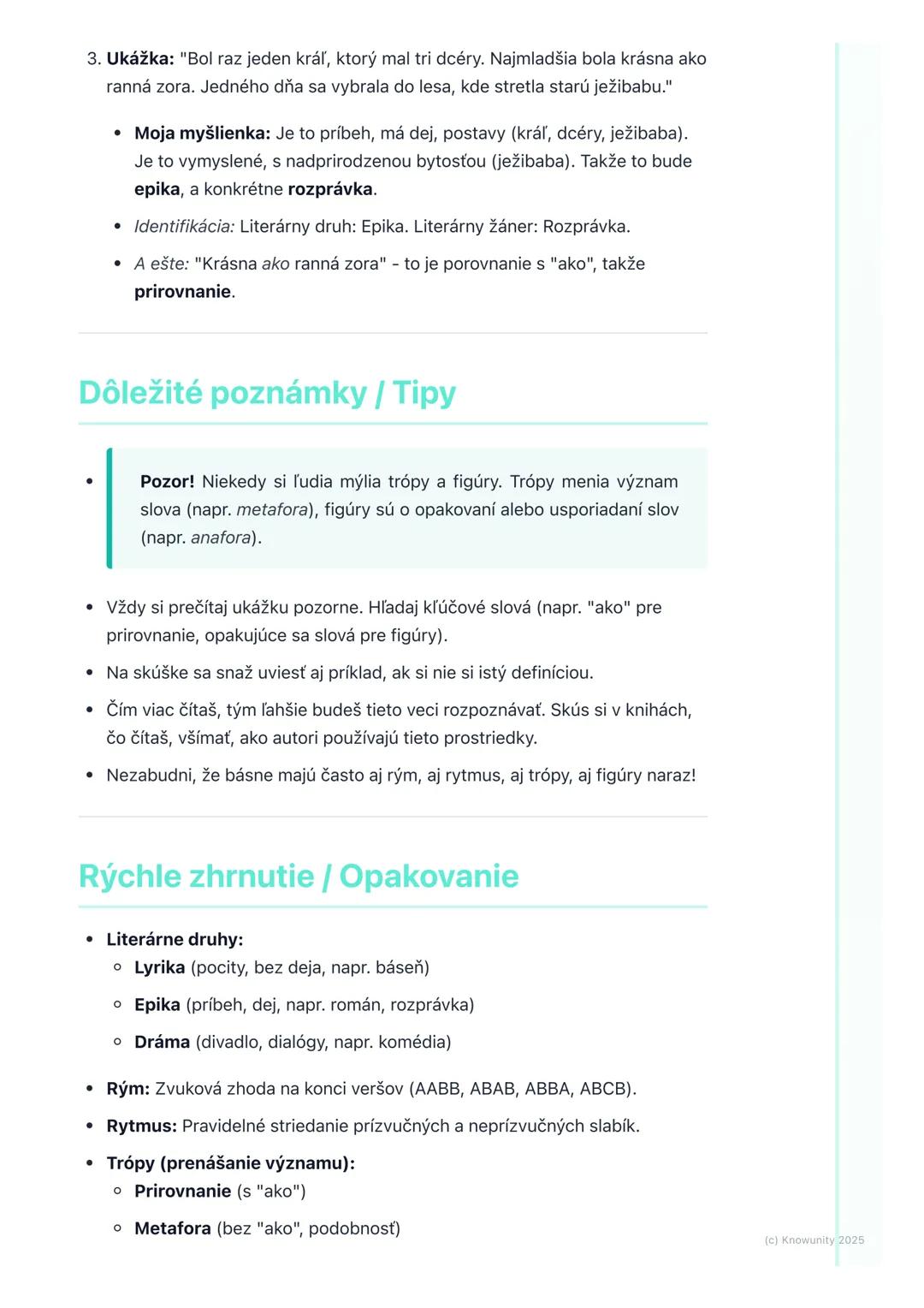 # Opakovanie literárnych
pojmov

Úvod do opakovania literárnych pojmov

Ahojte! Pripravujem si poznámky na písomku z literatúry. Musíme si z