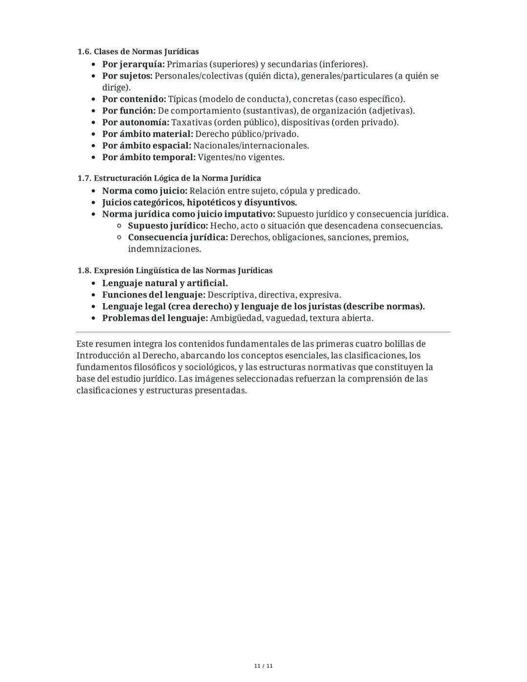Introducción al Derecho - Resumen Integral
BOLILLA 1: Una Primera Aproximación al Derecho
1. El Derecho como Objeto y Ciencia
El derecho es 