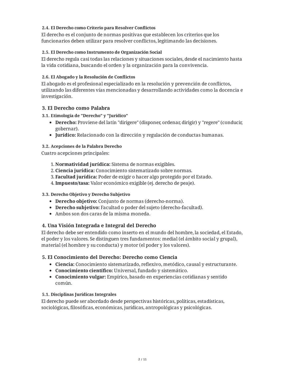 Introducción al Derecho - Resumen Integral
BOLILLA 1: Una Primera Aproximación al Derecho
1. El Derecho como Objeto y Ciencia
El derecho es 