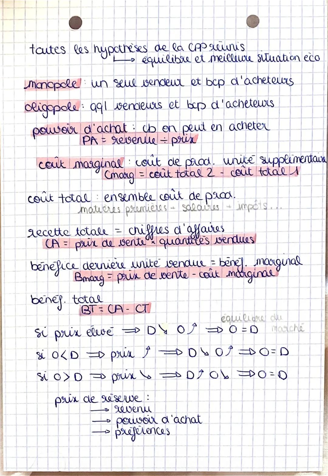 SES

le marche est le lieu de rencontre entre l'offre
et la demande sur laquelle se determine un
pux

l'offre represente la quantité de
bien
