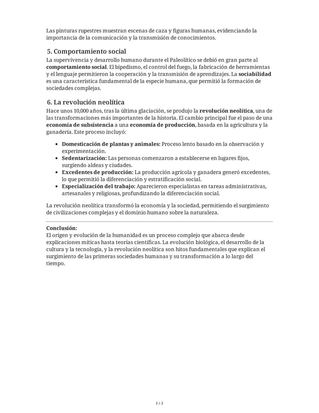 Resumen: Origen de la humanidad, evolución y primeras
sociedades
1. Los orígenes de la humanidad
A lo largo del tiempo, diversas culturas ha