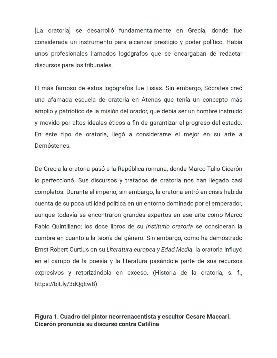 Introducción a la oratoria

Podemos recordar que, a lo largo de nuestra vida, vimos y escuchamos distintos
oradores: un profesor dictando un