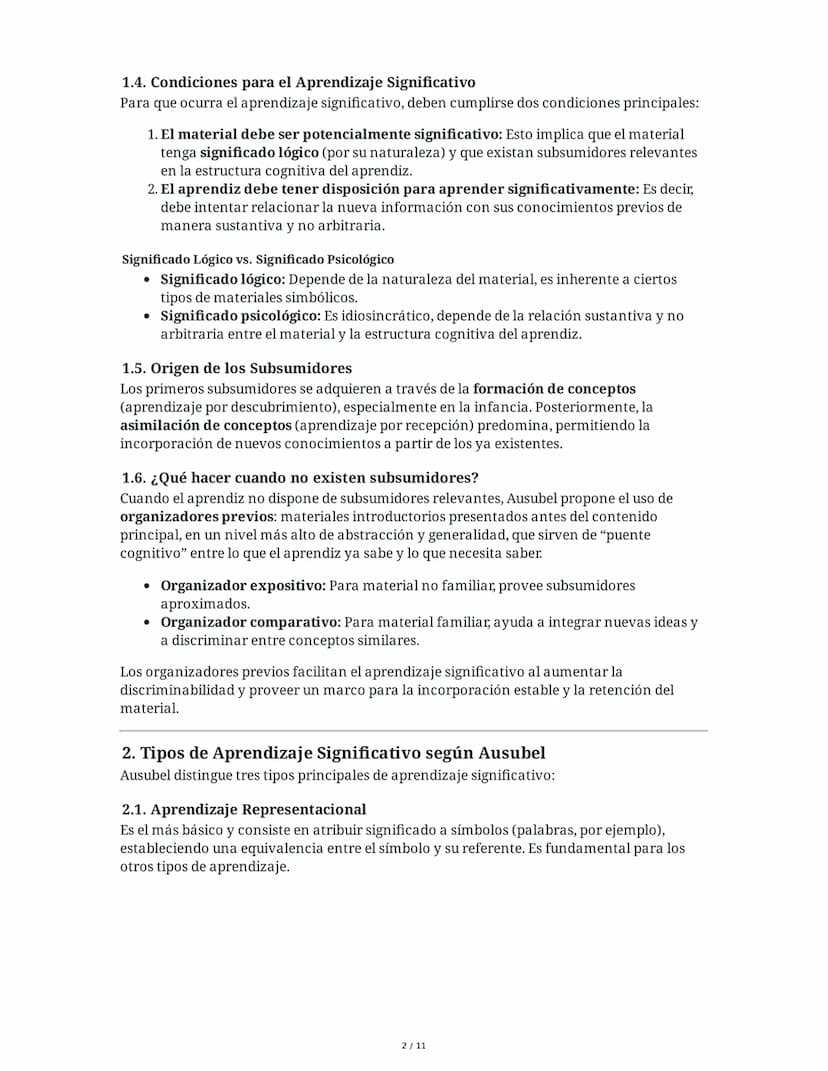 Teoría del Aprendizaje Significativo y Constructivismo
1. Introducción a la Teoría del Aprendizaje Significativo de Ausubel
La teoría del ap