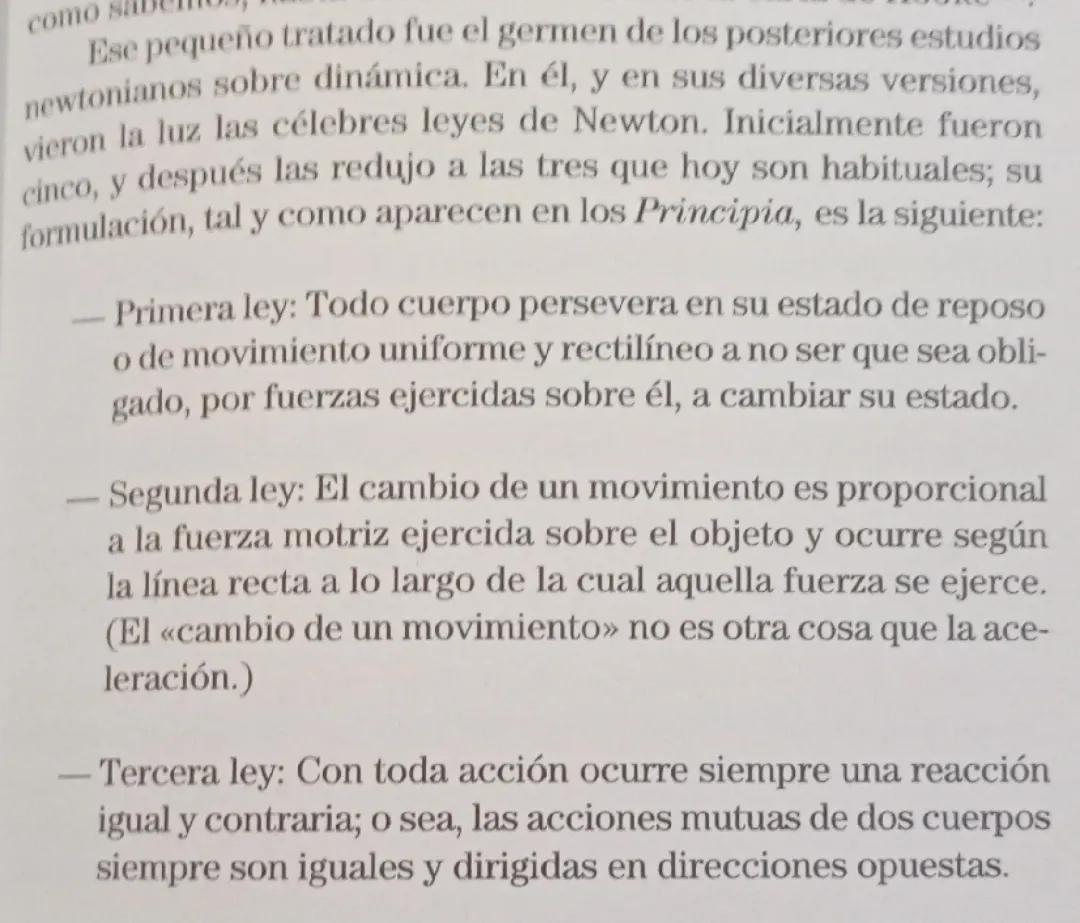 Las leyes de newton