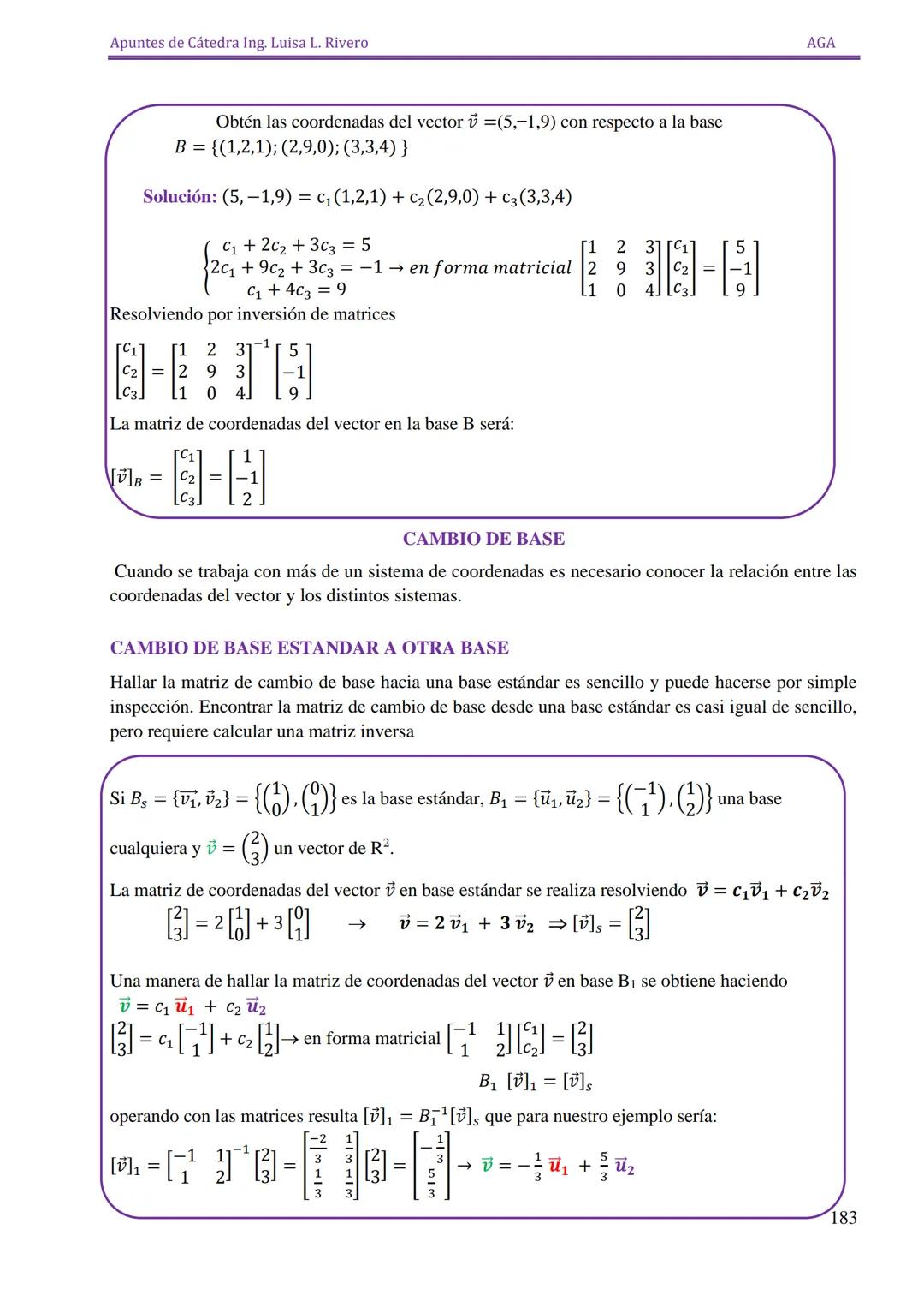Apuntes de Cátedra Ing. Luisa L. Rivero

AGA

ESPACIOS

VECTORIALES

151 Apuntes de Cátedra Ing. Luisa L. Rivero
AGA

ESPACIOS VECTORIALES


