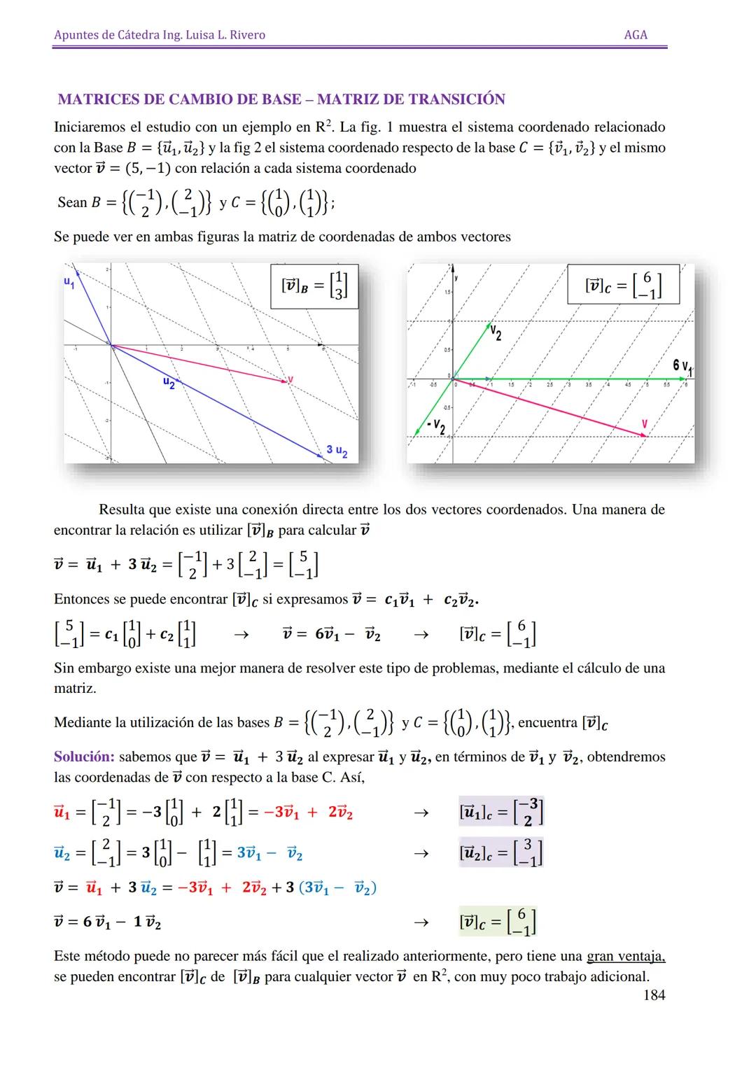 Apuntes de Cátedra Ing. Luisa L. Rivero

AGA

ESPACIOS

VECTORIALES

151 Apuntes de Cátedra Ing. Luisa L. Rivero
AGA

ESPACIOS VECTORIALES

