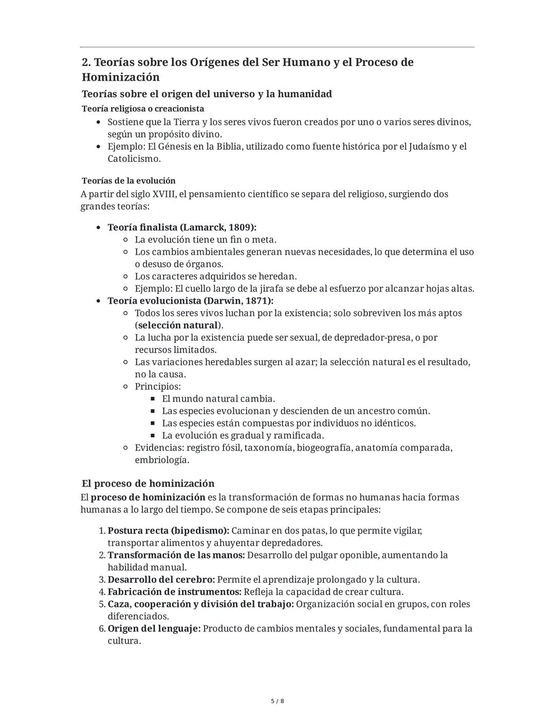 Resumen de Contenidos: Historia, Orígenes Humanos y
Prehistoria
1. La Periodización: Herramienta Fundamental para el Estudio de la
Historia
