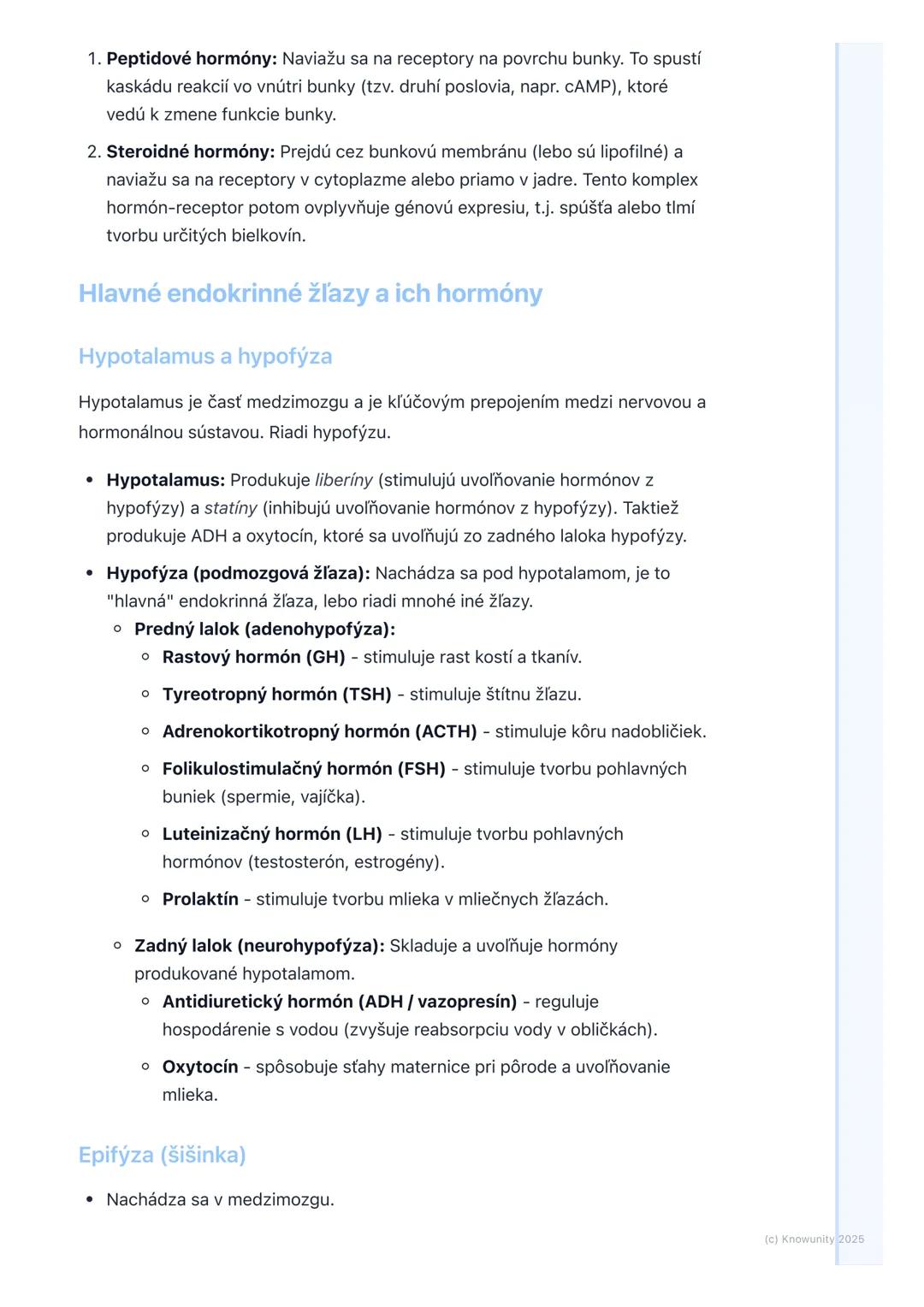 # Hormonálna sústava

1. Prehľad hormonálnej sústavy

Hormonálna sústava, alebo endokrinná sústava, je jeden z dvoch hlavných
regulačných sy