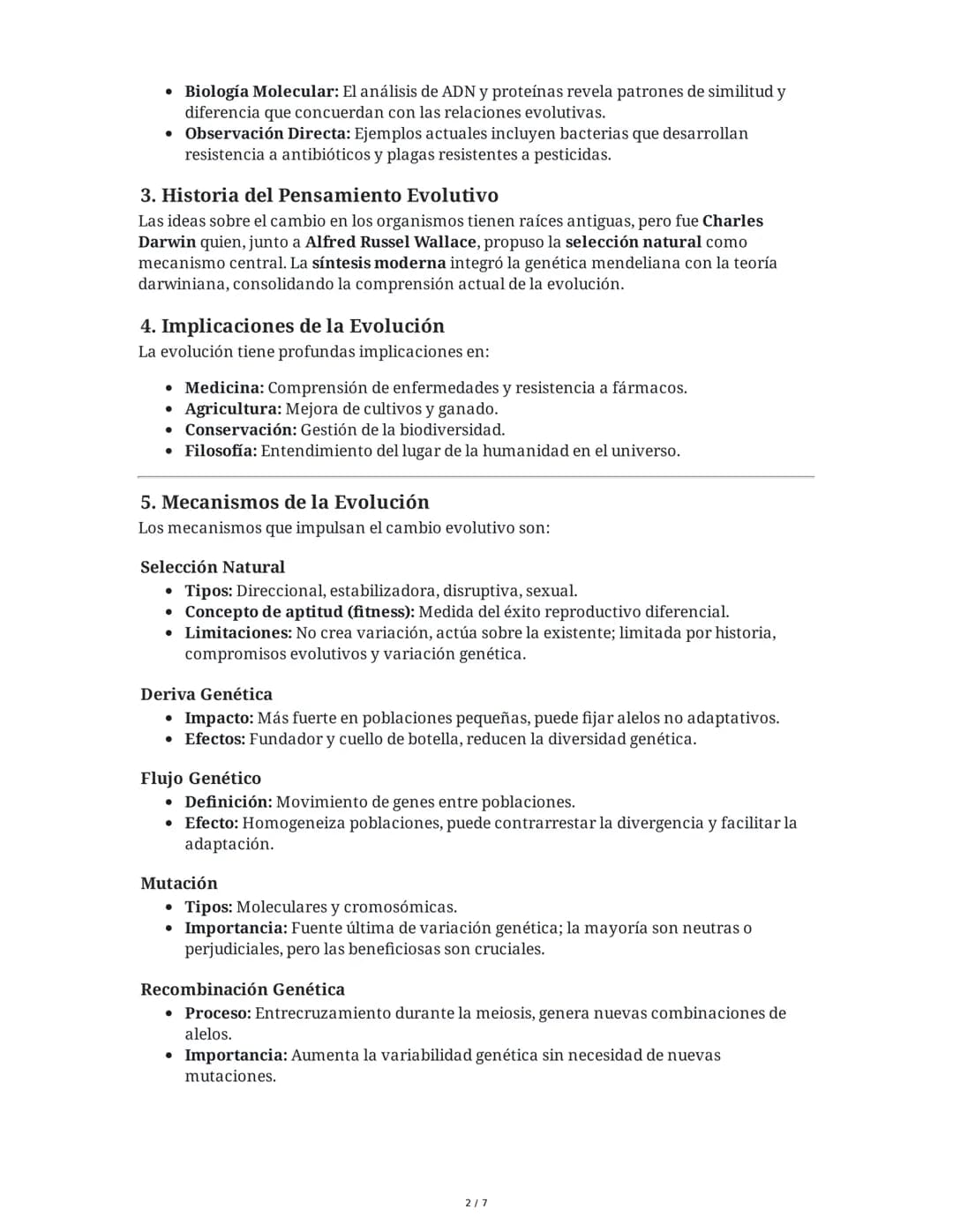 Evolución - Resumen Integral
1. Introducción a la Evolución y Biodiversidad
La evolución es el proceso de cambio en las características here