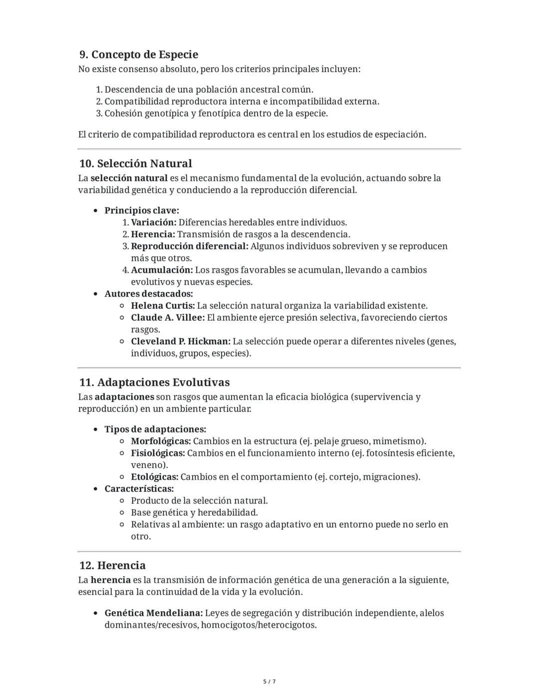 Evolución - Resumen Integral
1. Introducción a la Evolución y Biodiversidad
La evolución es el proceso de cambio en las características here