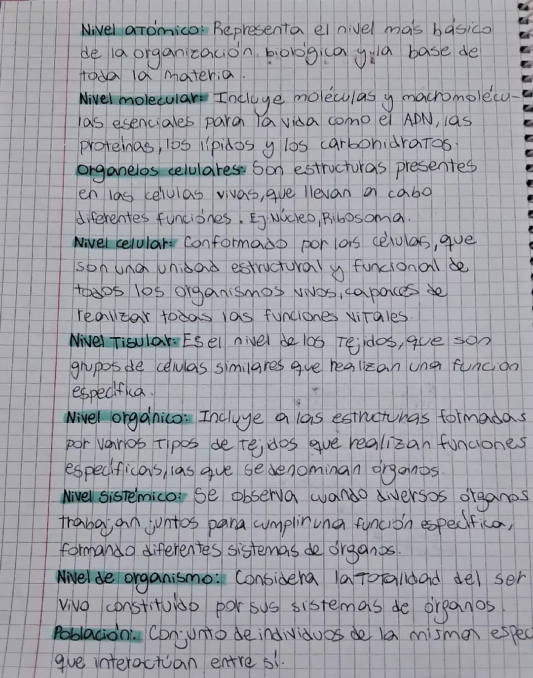Niveles de organización 