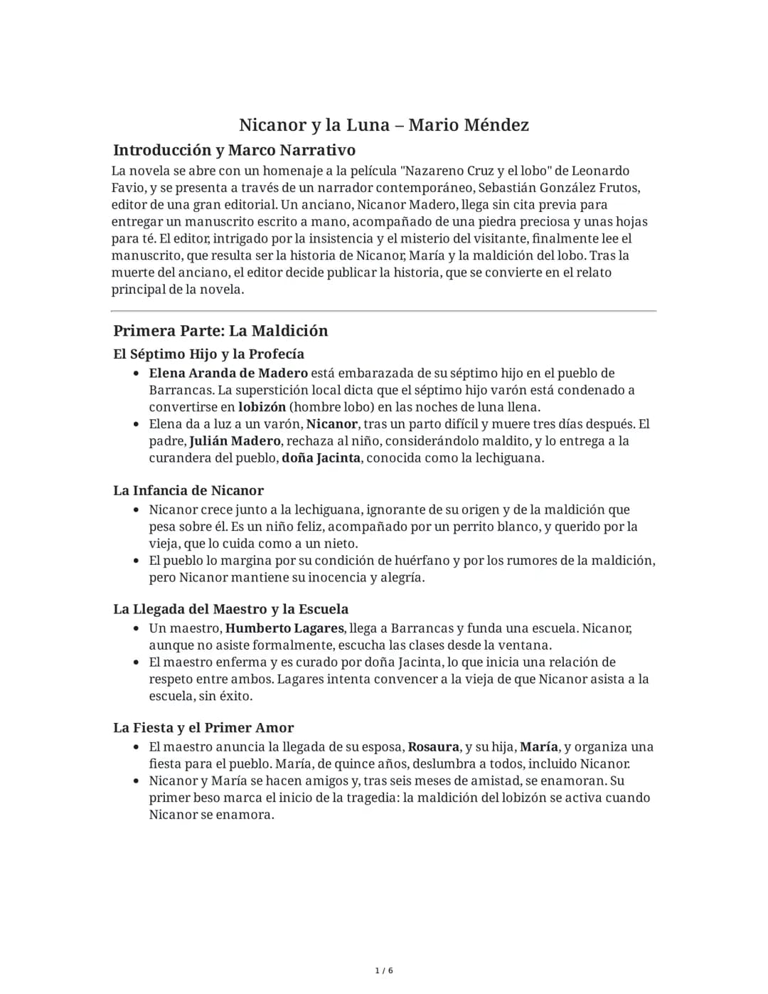 --- OCR Start ---
Nicanor y la Luna - Mario Méndez
Introducción y Marco Narrativo
La novela se abre con un homenaje a la película "Nazareno 