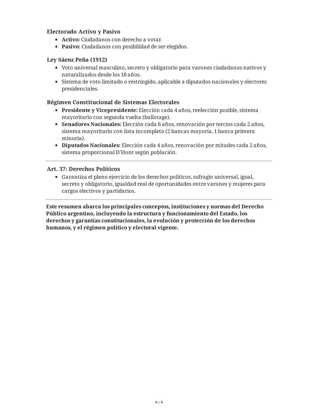 Resumen de Derecho Público
Unidad 1: El Derecho y sus Acepciones
Acepciones del Derecho
- Derecho subjetivo: Es la potestad de los individuo