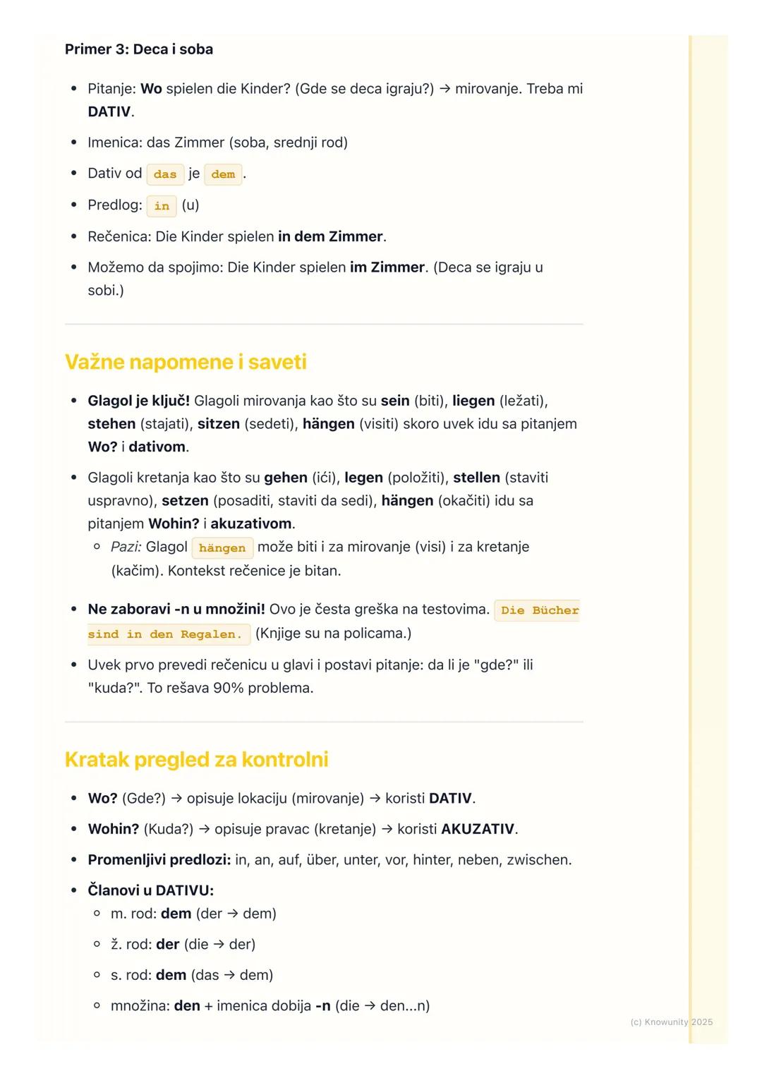 # Gramatika: Predlozi za mesto
(Wo? / Wohin?), Dativ

Uvod u predloge za mesto

U nemačkom jeziku, neki predlozi mogu da odgovaraju na dva r