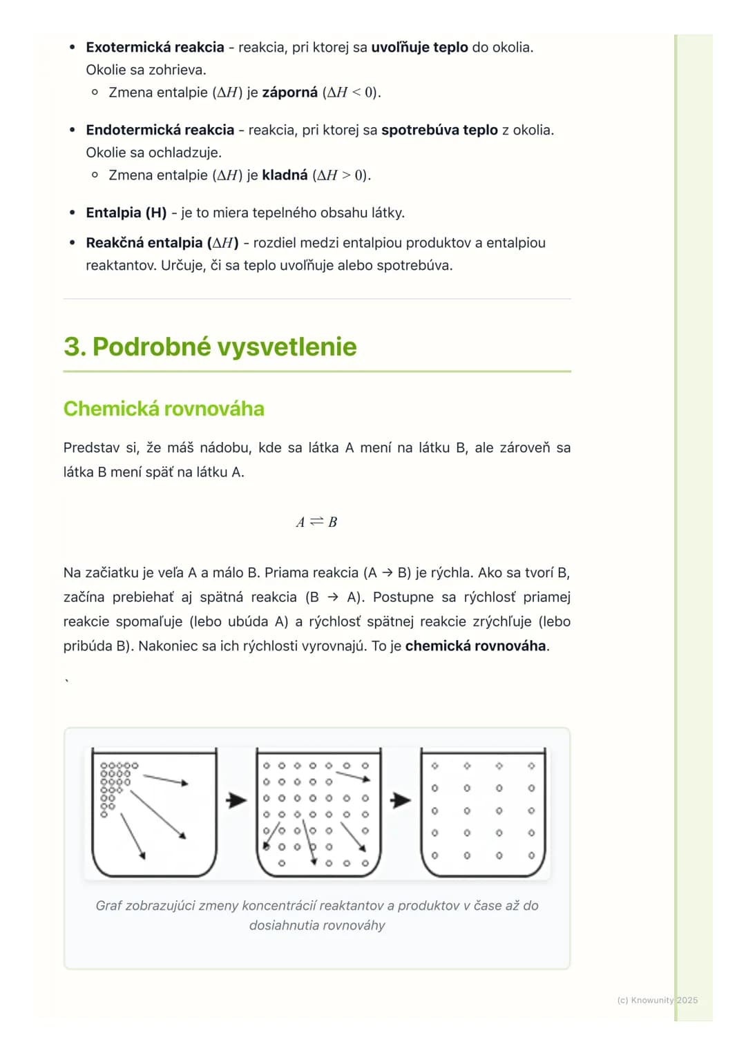 # Chemická rovnováha a
termochémia

1. Úvod do chemickej rovnováhy a
termochémie

V chémii sa často učíme o reakciách, kde reaktanty reagujú