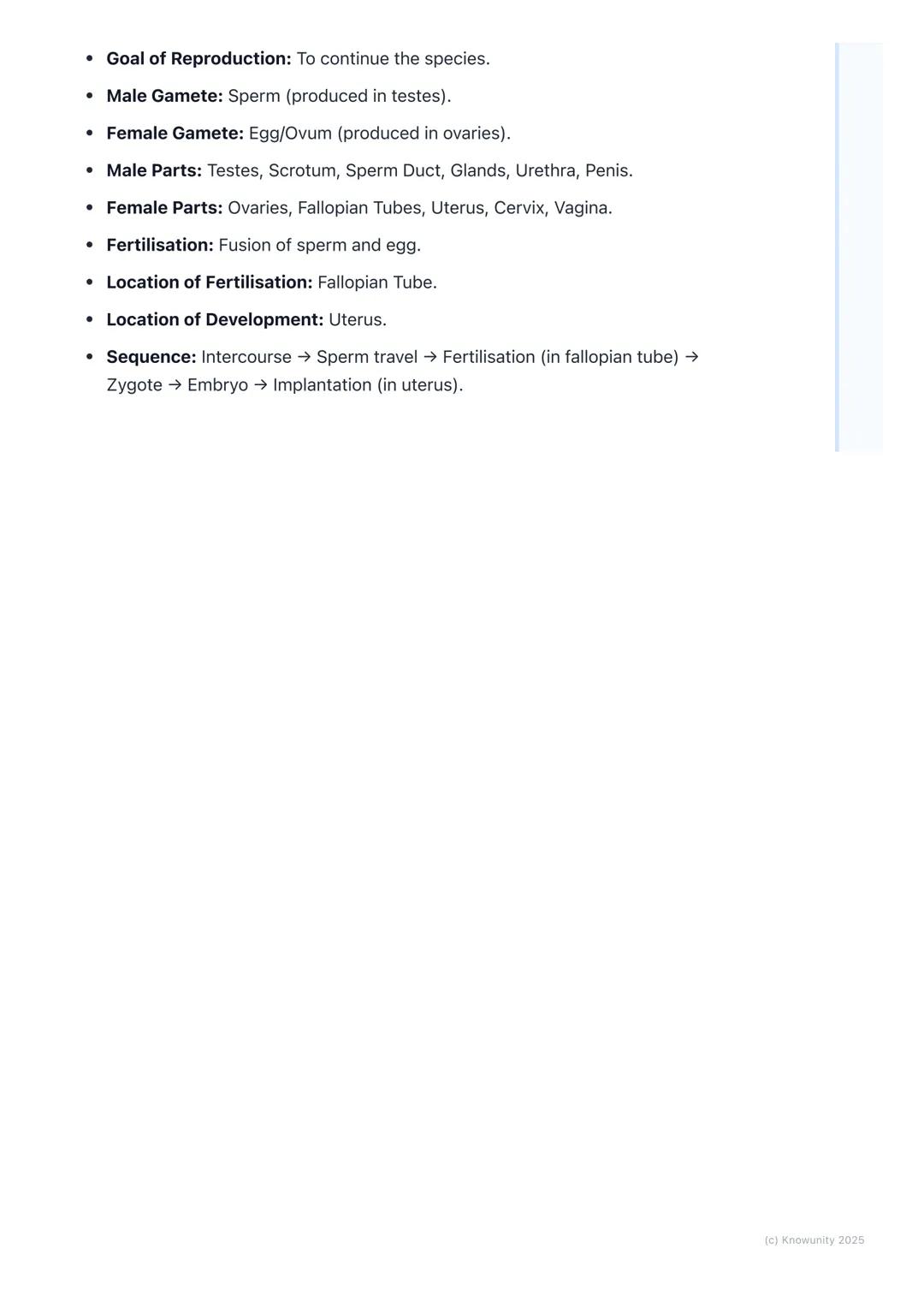 # Human Reproductive System

Introduction to human reproduction

Reproduction is one of the main life processes. It's how living things crea