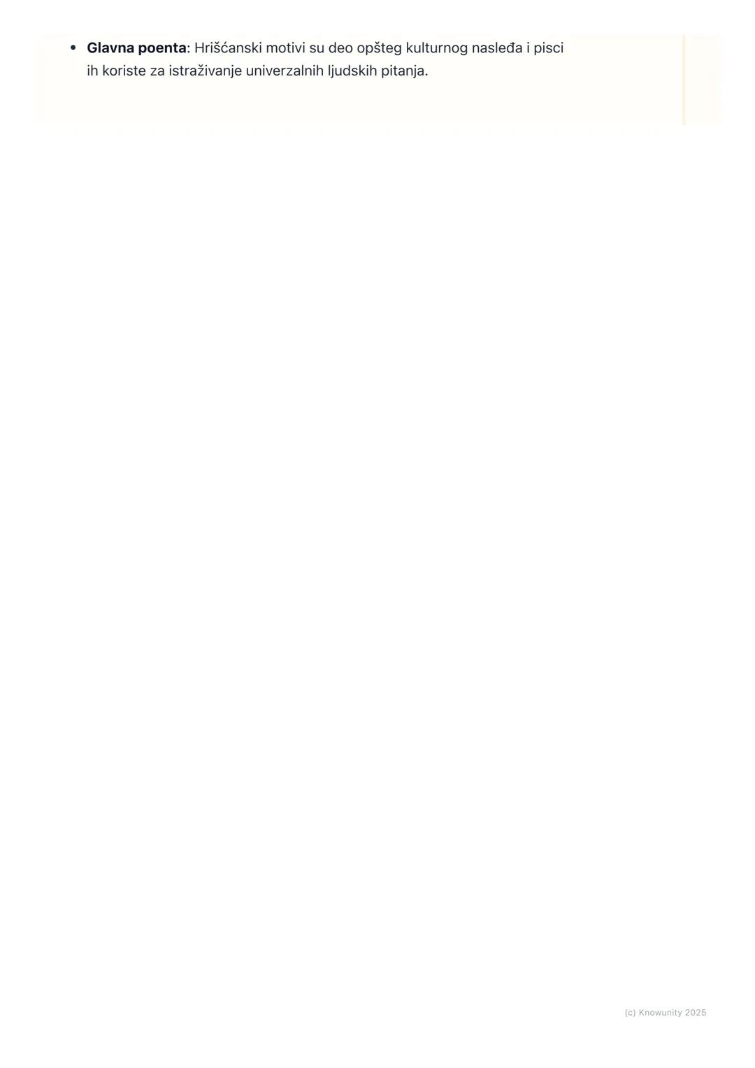 # Hrišćanski motivi u
književnosti

Uvod u hrišćanske motive u književnosti

Hrišćanstvo je imalo ogroman uticaj na evropsku kulturu, pa sam