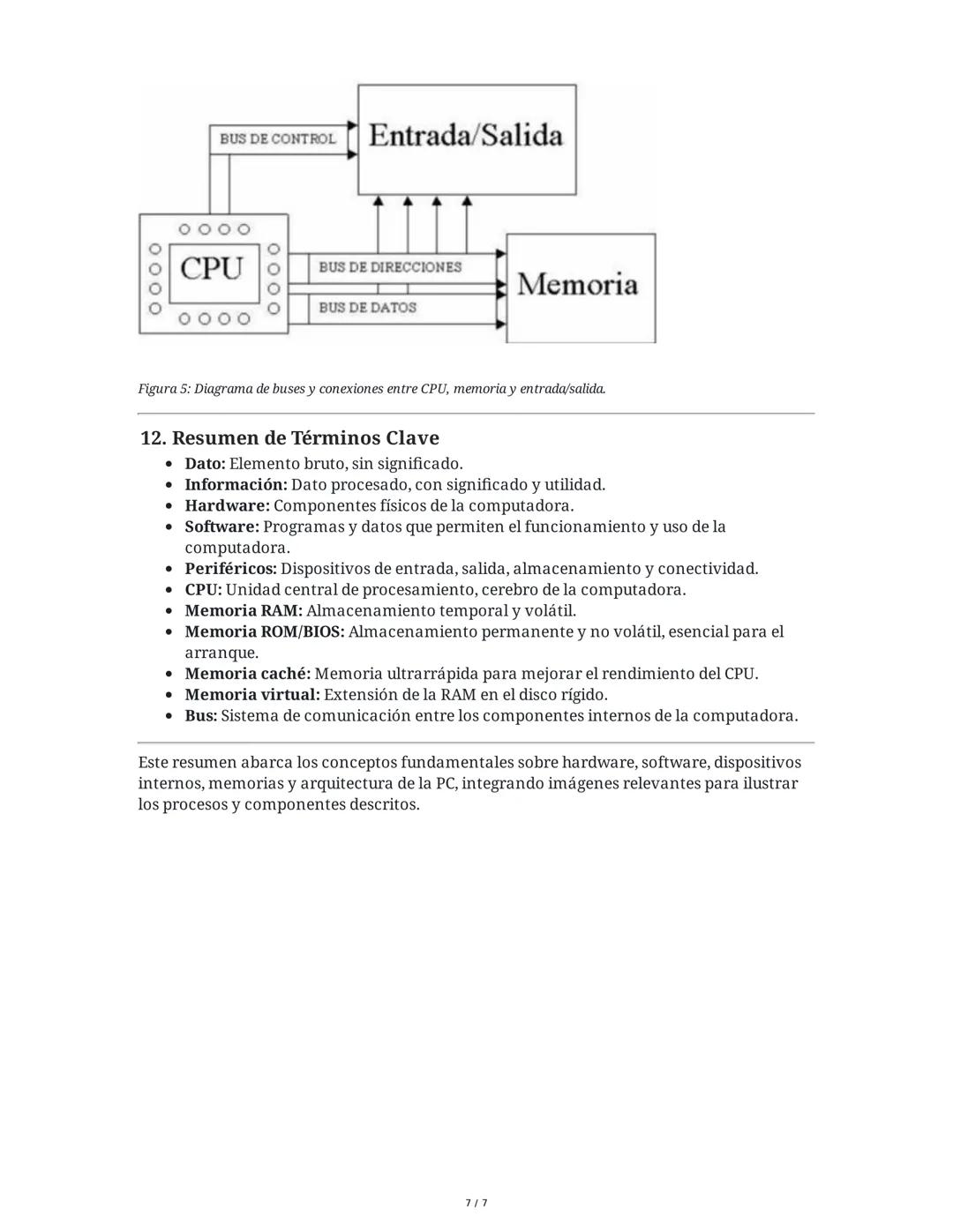Hardware, Software y Dispositivos Internos de la PC
1. Datos e Información
En informática, datos son elementos en estado bruto: pueden ser n