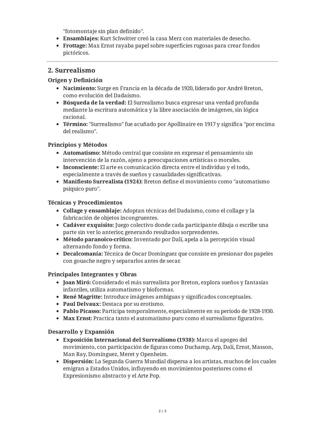 Las Vanguardias del Siglo XX
1. Dadaísmo
Origen y Contexto
Nacimiento: El Dadaísmo surge en 1912 en Zúrich, Suiza, en un contexto de
neutral