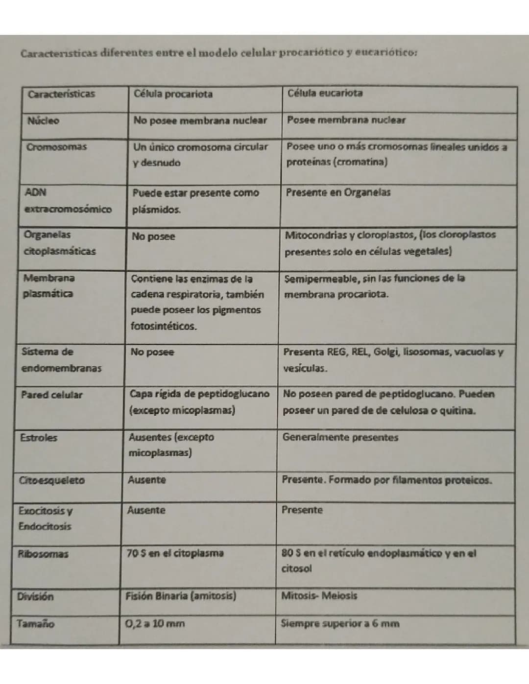 Diferencia entre la célula procariota y la célula eucariota y la Definición de virus.