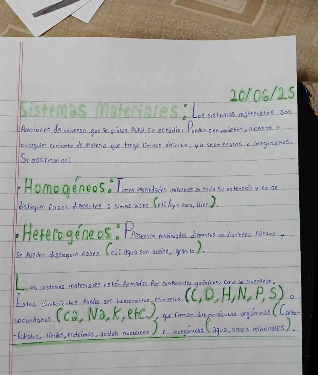 # Sistemas Materiales

* Los sistemas materiales son porciones del universo que se prestan para su estudio. Pueden ser objetos, mezclas o cu