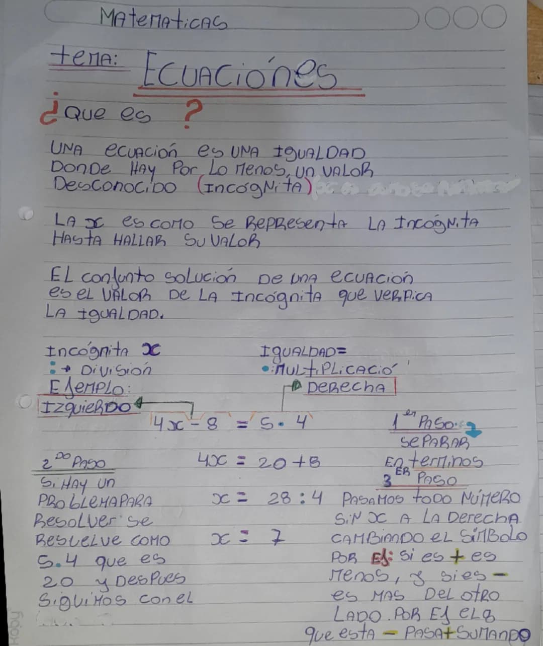 Resolver de una ecuación