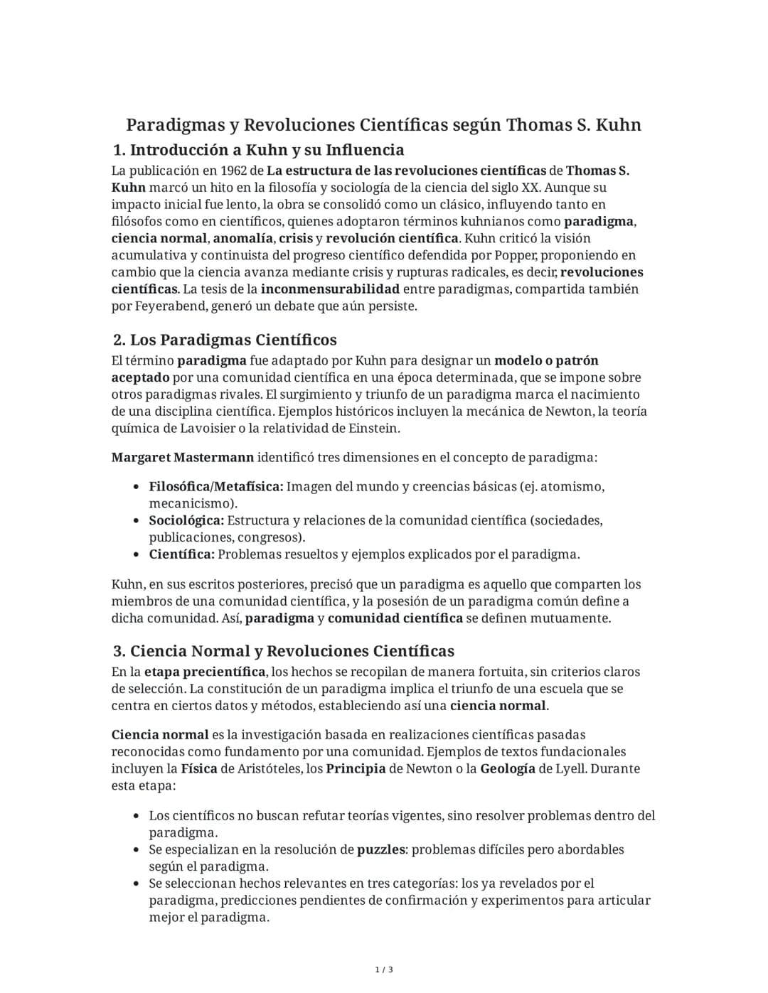 Kuhn: Paradigmas y Revoluciones Científicas