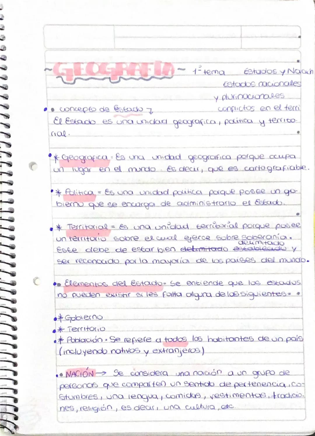 --- OCR Start ---

ம்
C
GEOGRAFIA - 1- tema
•• concepto de estado 7
Estados y Nacin
Estados nacionales
y plurinacionales.
conflictos en el t