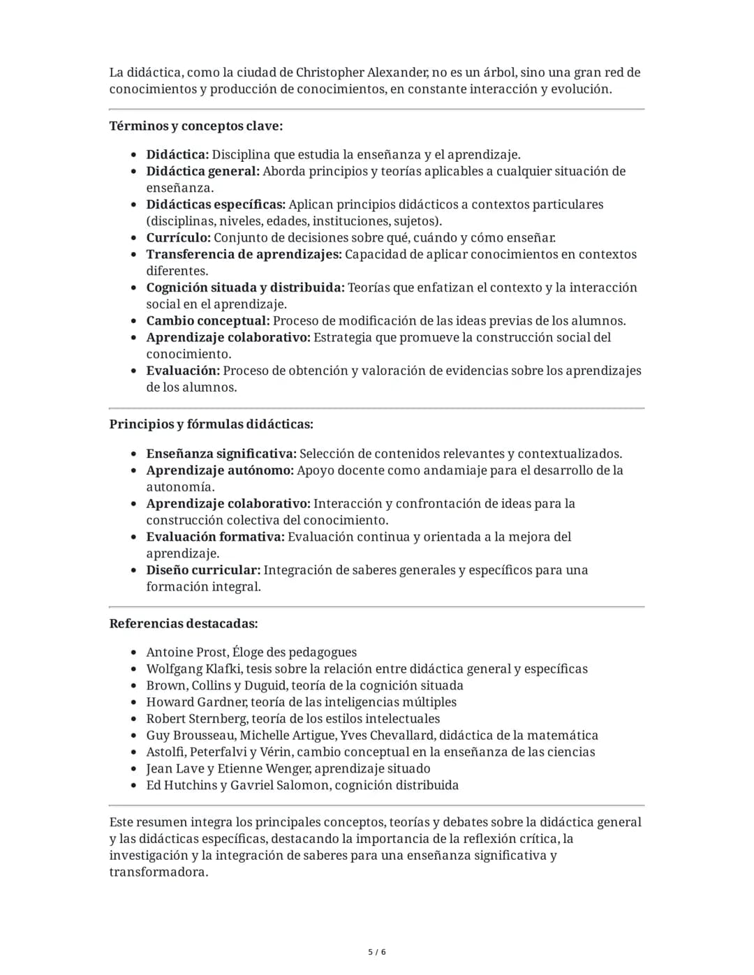 El Saber Didáctico
1. Introducción a la Didáctica
La didáctica es una disciplina que estudia la enseñanza, abarcando el diseño curricular, l