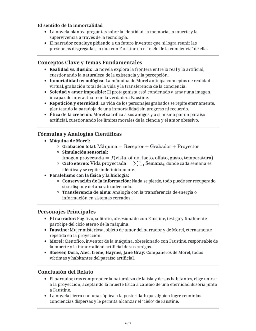 La invención de Morel - Resumen Detallado
Prólogo de Jorge Luis Borges
* Contexto literario: Borges introduce la novela destacando la difere