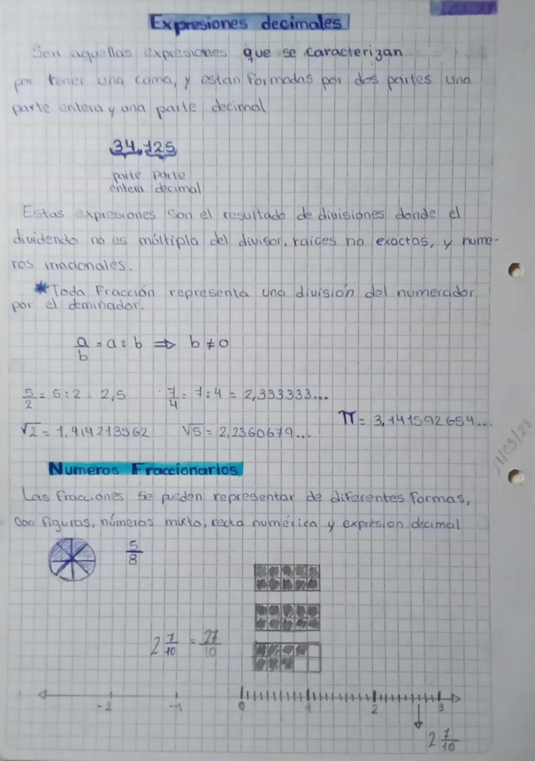 Expresiones decimales